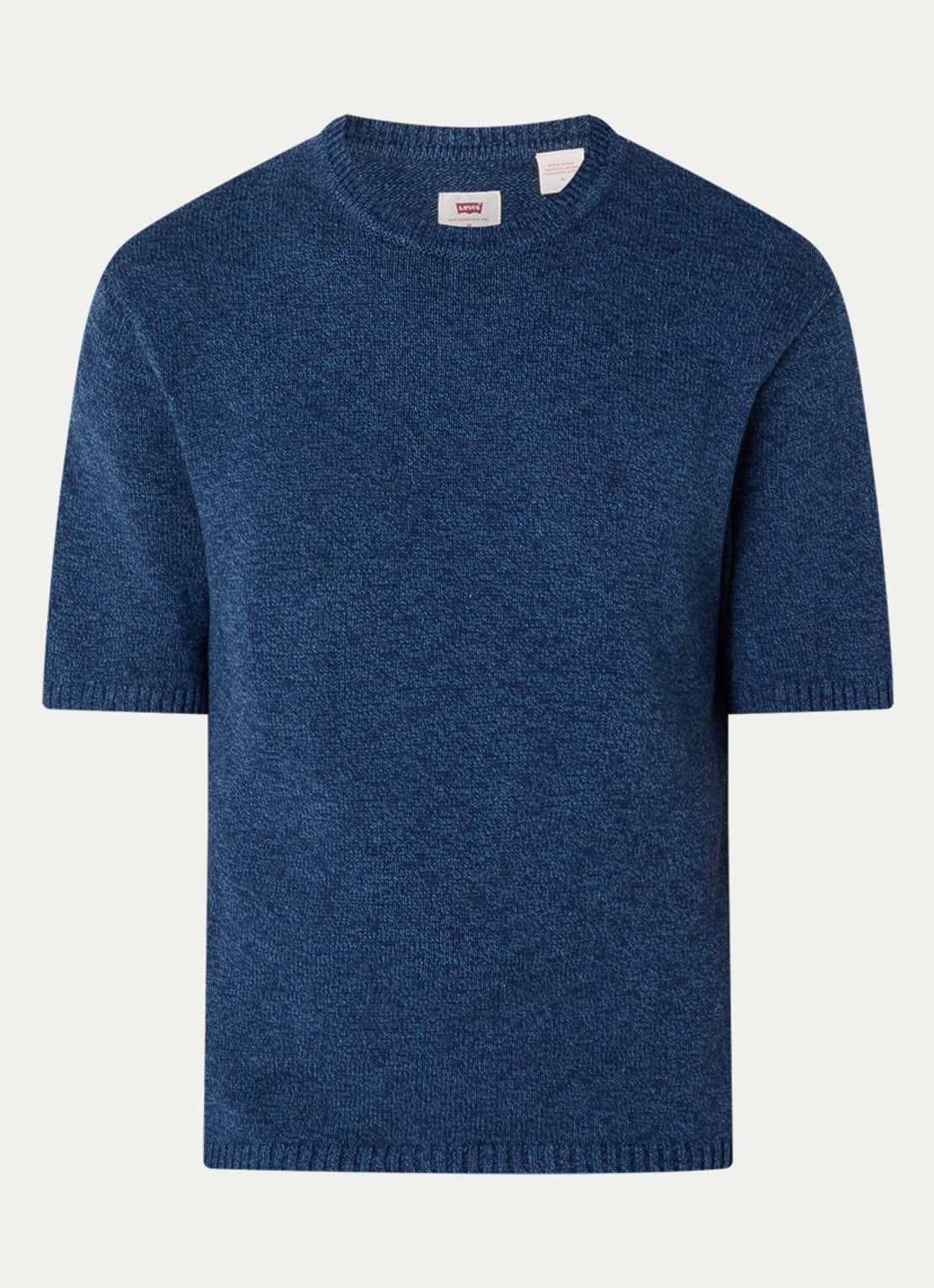 Levi's Stinson fijngebreide pullover in linnenblend - voorkant 2 donkerblauw