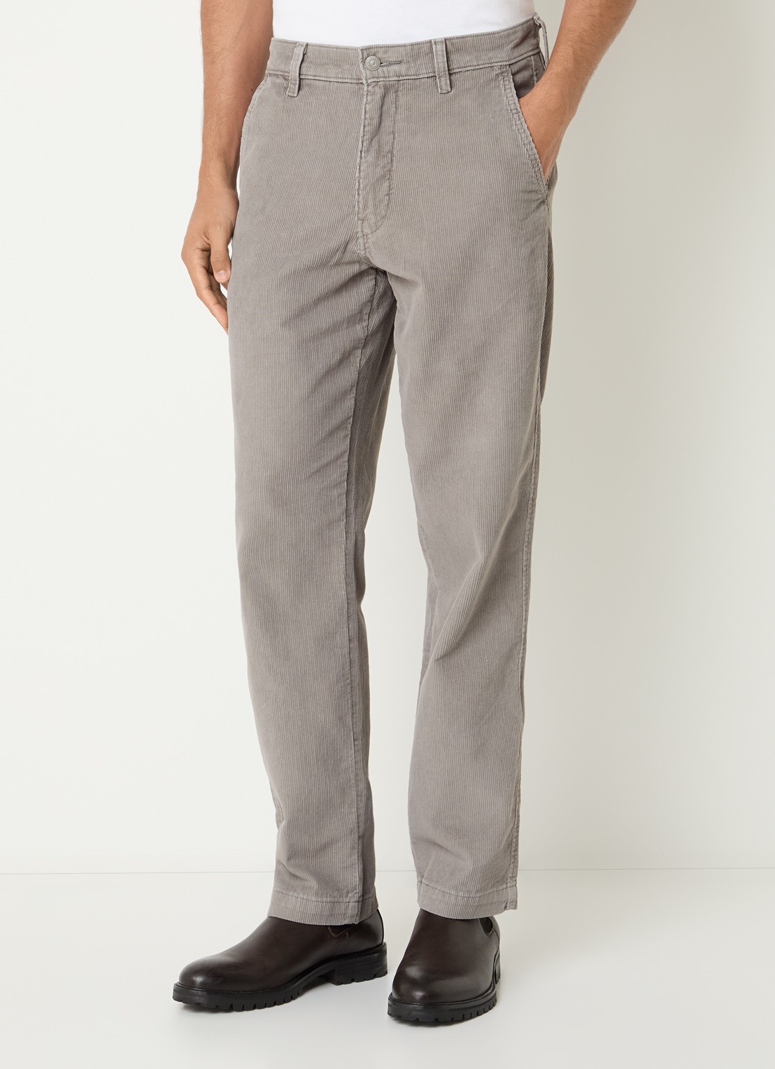 Levi's Straight fit broek met steekzakken - detail 3 lichtgrijs