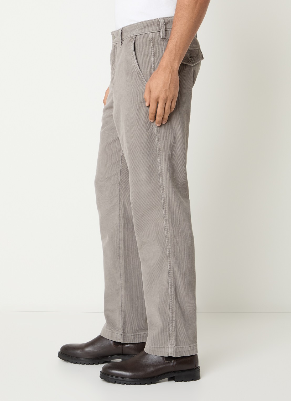 Levi's Straight fit broek met steekzakken - detail 4 lichtgrijs