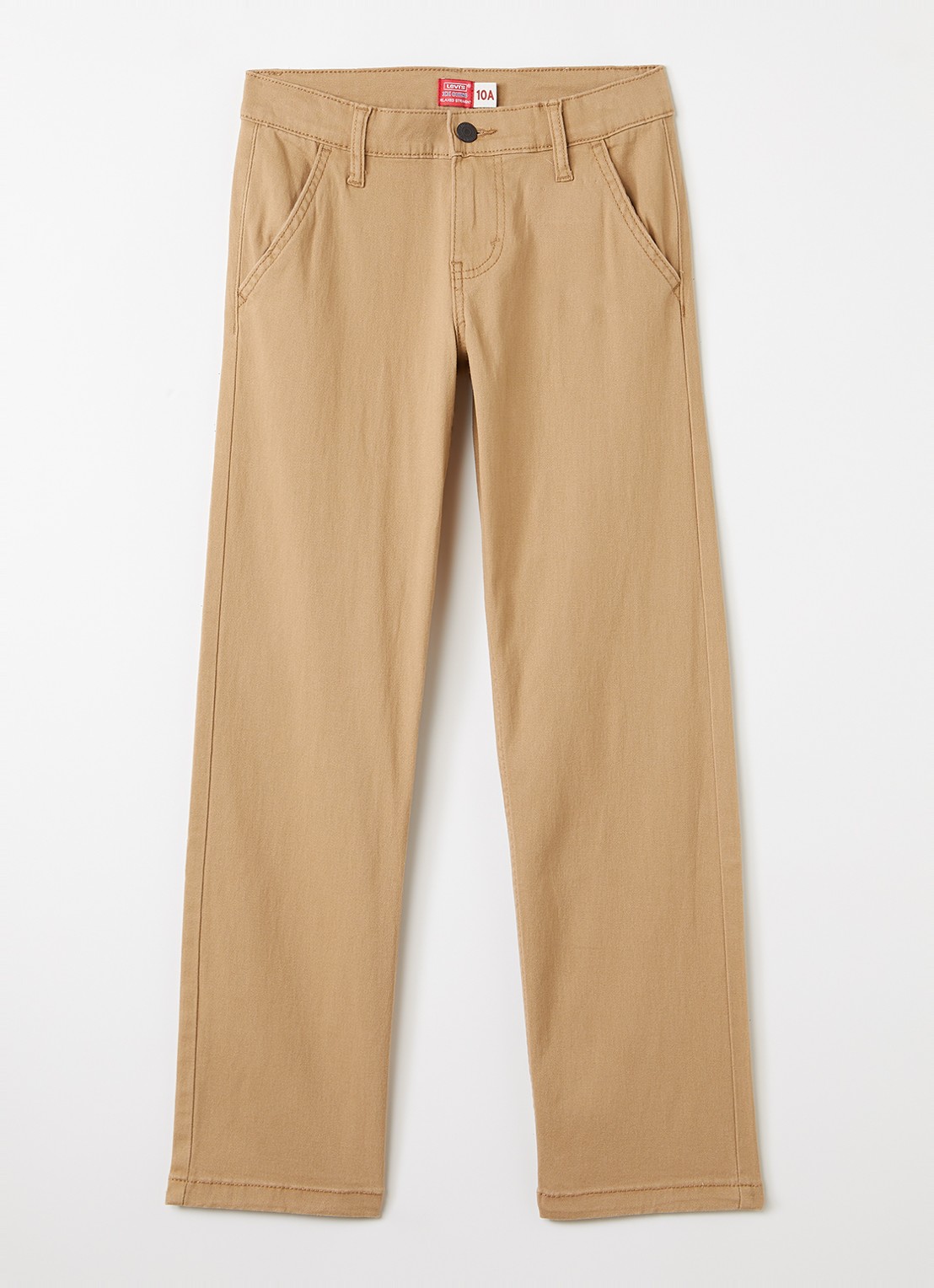 Levi's Straight fit chino met steekzakken - voorkant camel