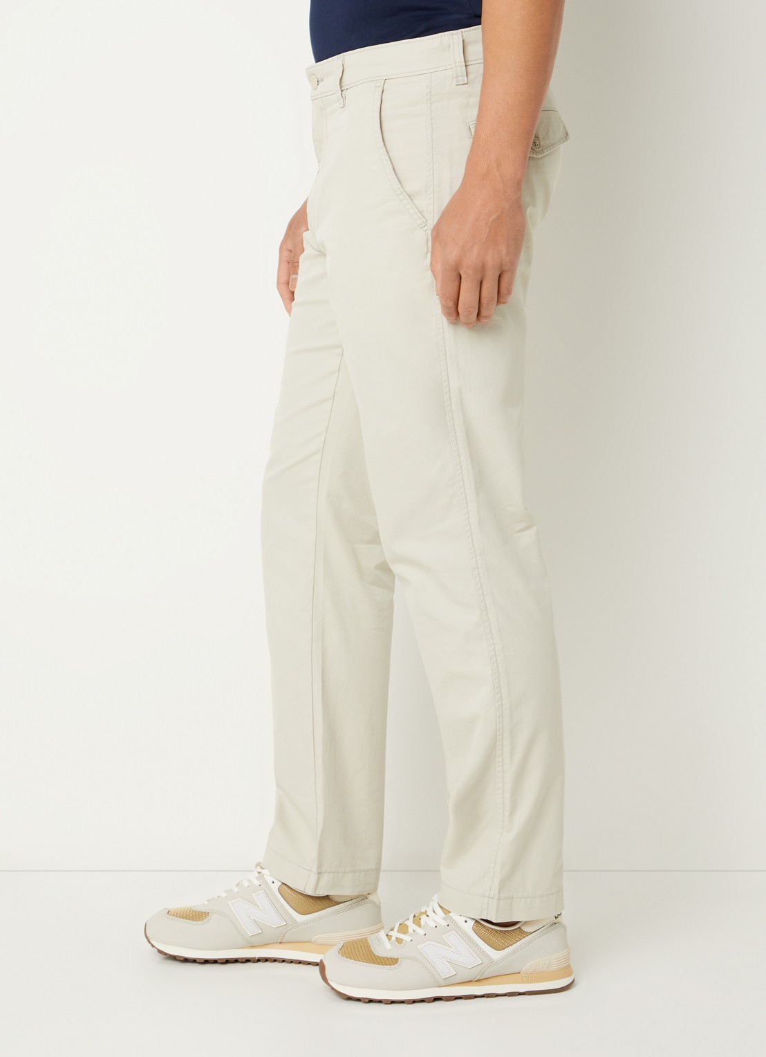 Levi's Straight fit chino met steekzakken - detail 3 ivoor