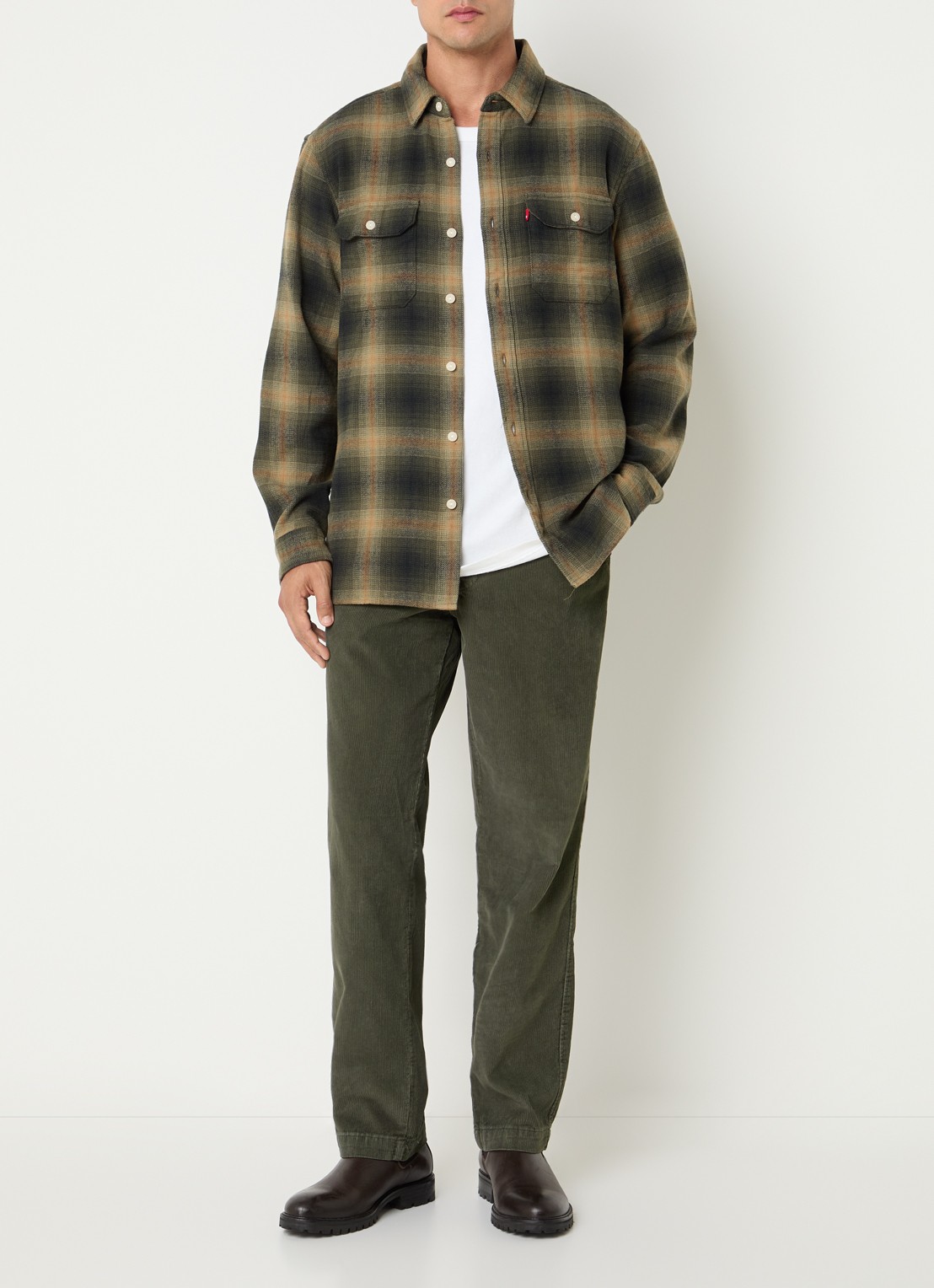 Levi's Straight fit chino met steekzakken - voorkant 2 bronsgroen