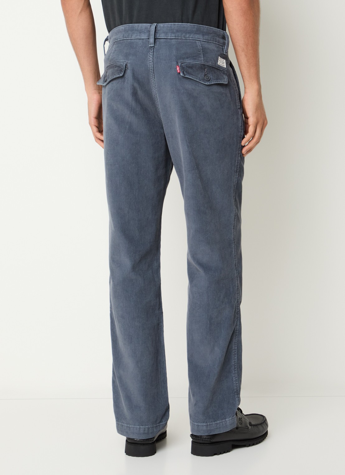 Levi's Straight fit jeans met gekleurde wassing en structuur - achterkant 3 staalblauw