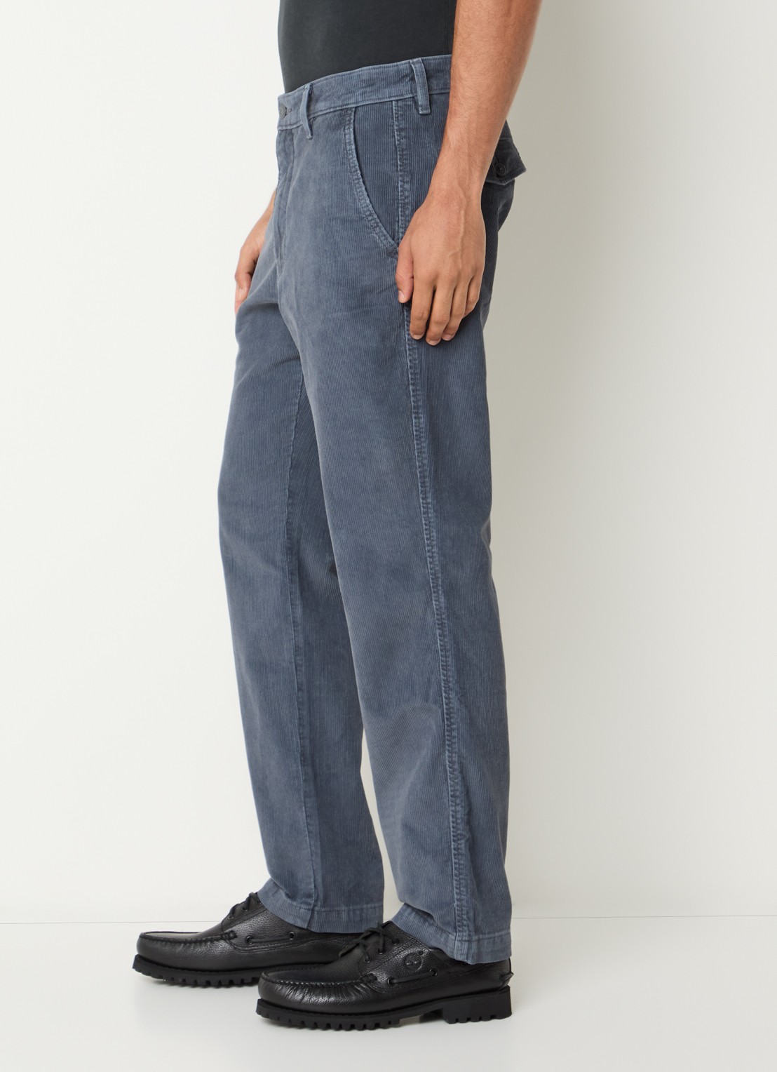 Levi's Straight fit jeans met gekleurde wassing en structuur - detail 5 staalblauw