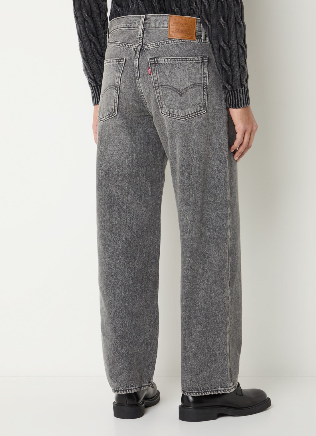 Levi's Straight fit jeans met gekleurde wassing - achterkant 5 grijs