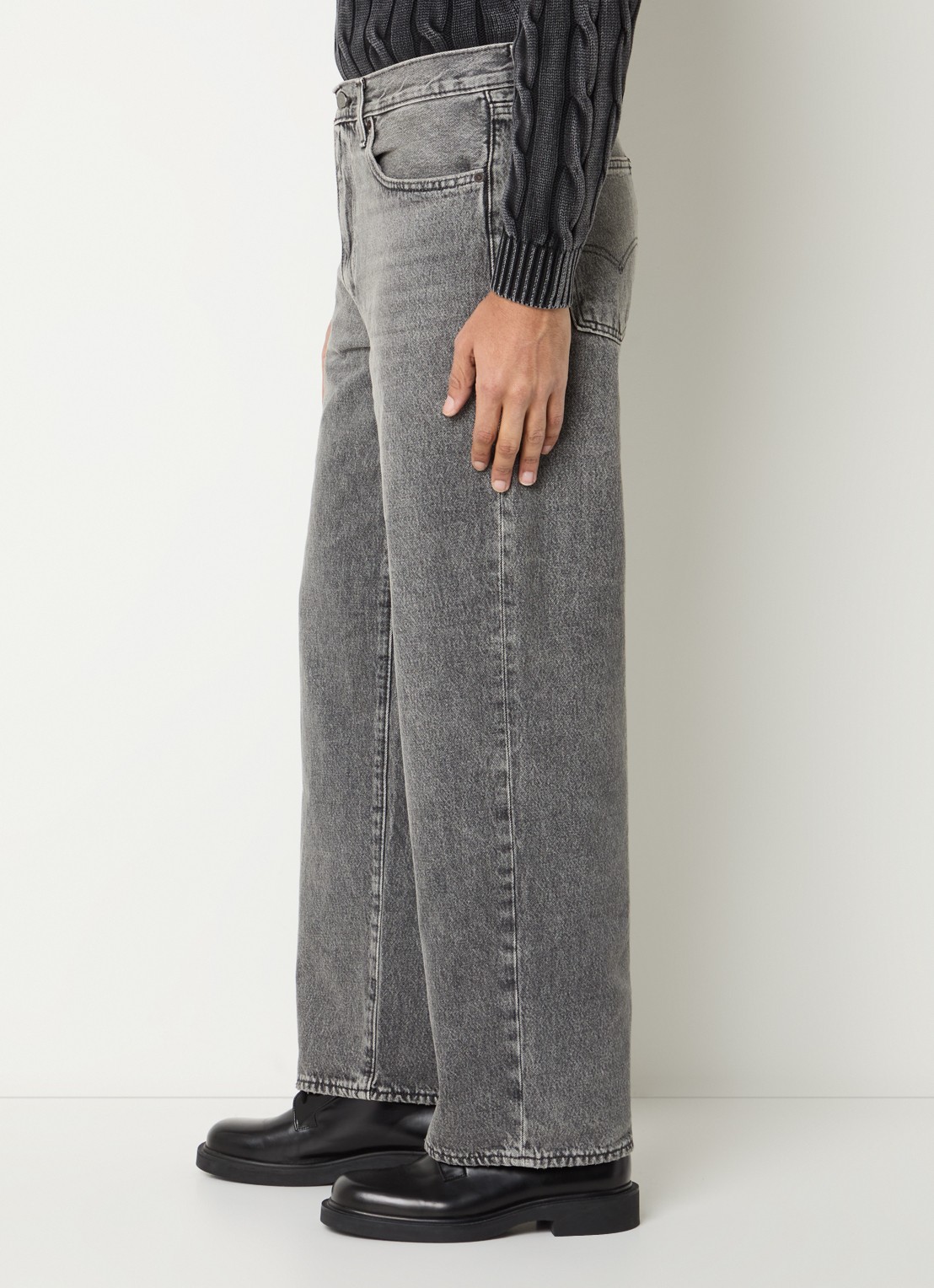 Levi's Straight fit jeans met gekleurde wassing - detail 2 grijs