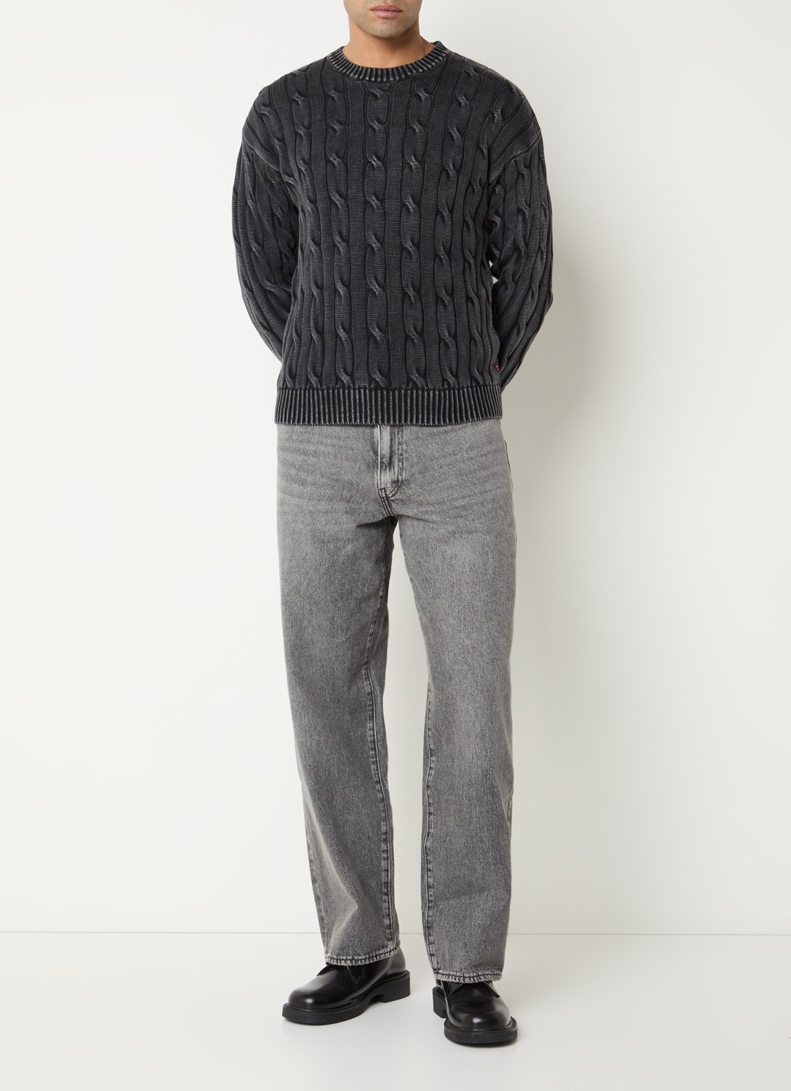 Levi's Straight fit jeans met gekleurde wassing - voorkant 4 grijs