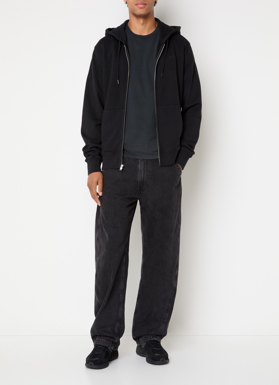 Levi's Straight fit jeans met gekleurde wassing - voorkant 4 zwart