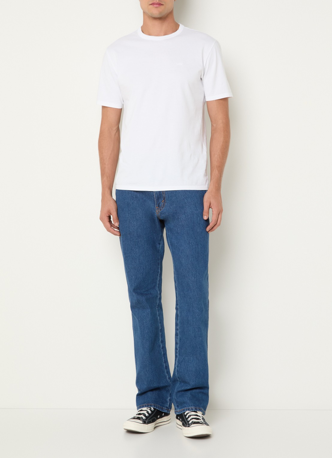 Levi's Straight fit jeans met medium wassing en steekzakken - voorkant 5 indigo