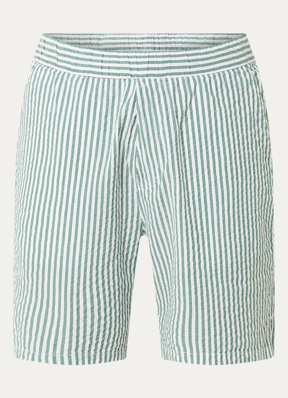 Levi's Straight fit korte broek met streepprint - voorkant 3 donkergroen