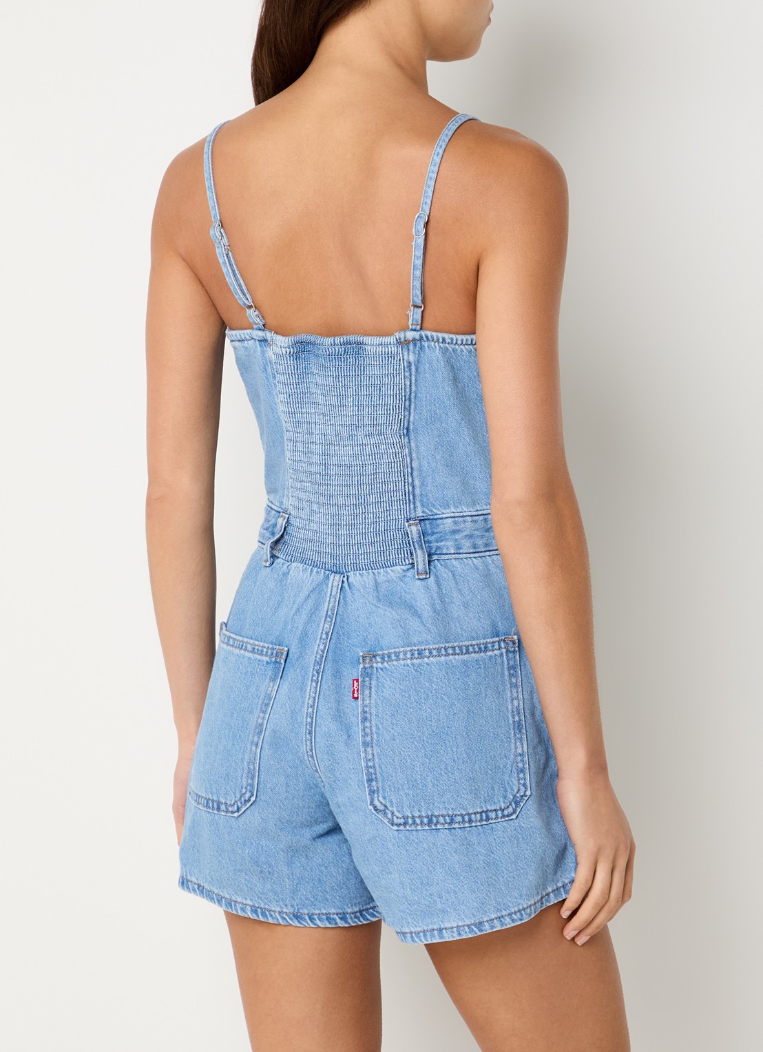 Levi's Straight fit playsuit met steekzakken - achterkant indigo