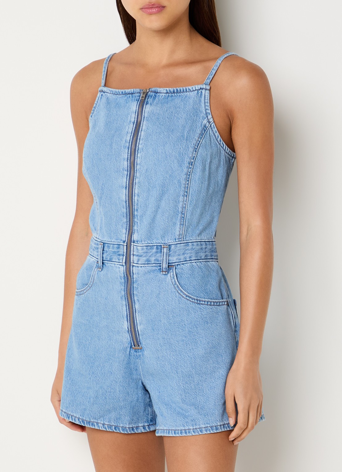 Levi's Straight fit playsuit met steekzakken - detail 4 indigo