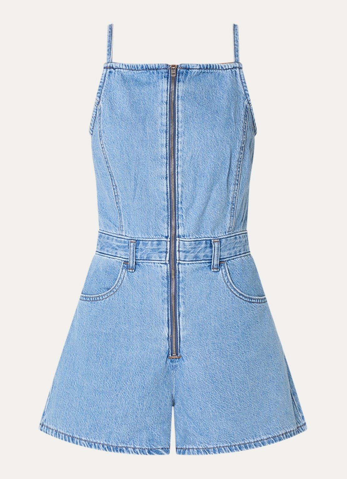 Levi's Straight fit playsuit met steekzakken - voorkant 2 indigo