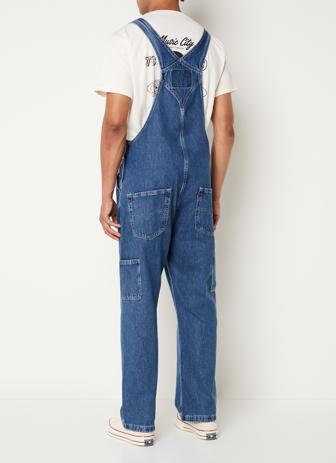 Levi's Straight fit tuinbroek van denim - achterkant 2 indigo