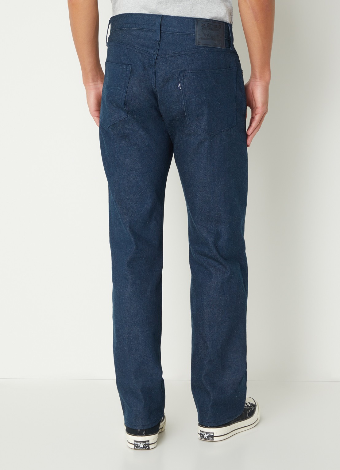 Levi's Straight leg jeans met donkere wassing en steekzakken - achterkant indigo