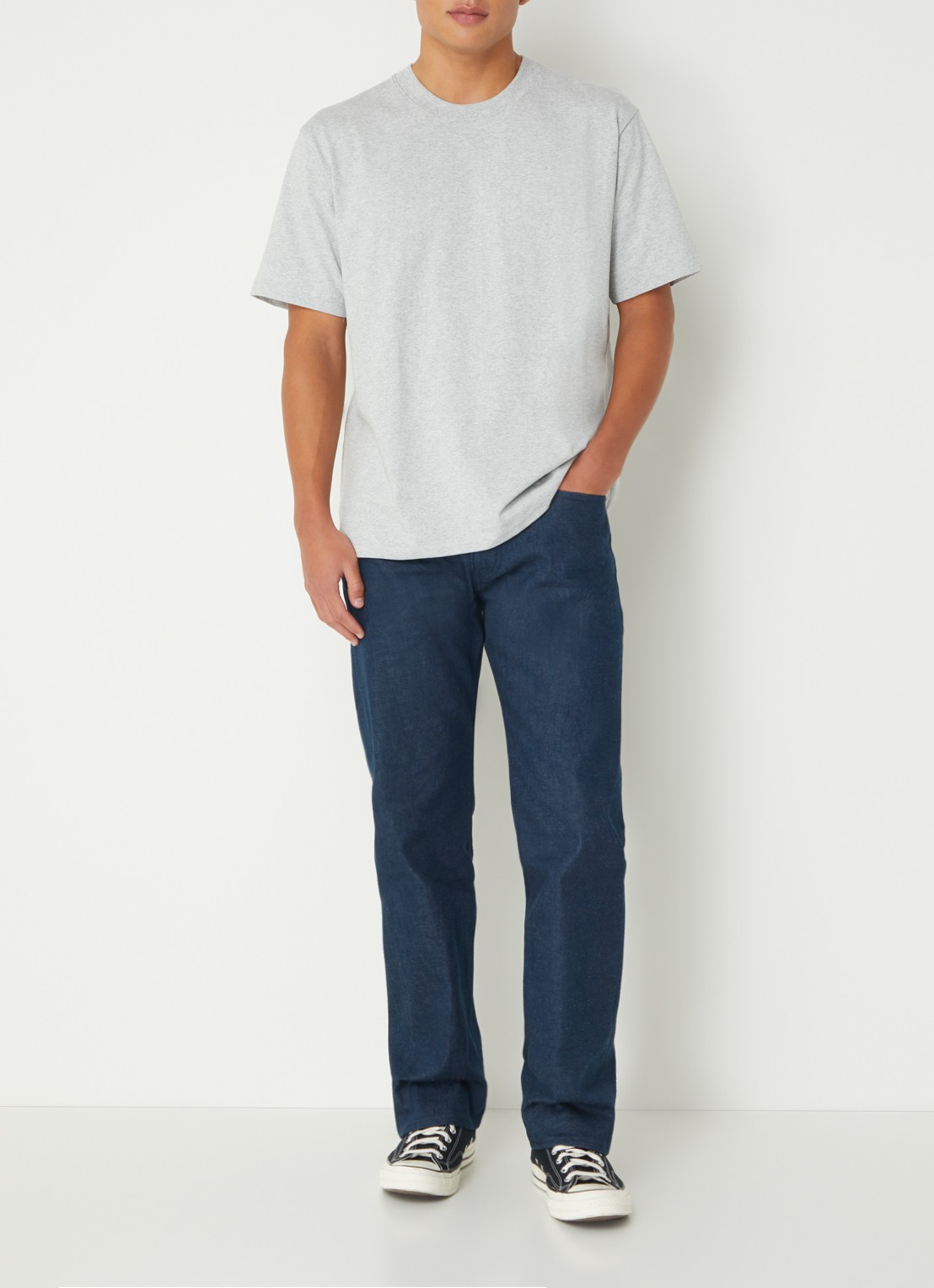 Levi's Straight leg jeans met donkere wassing en steekzakken - voorkant 3 indigo