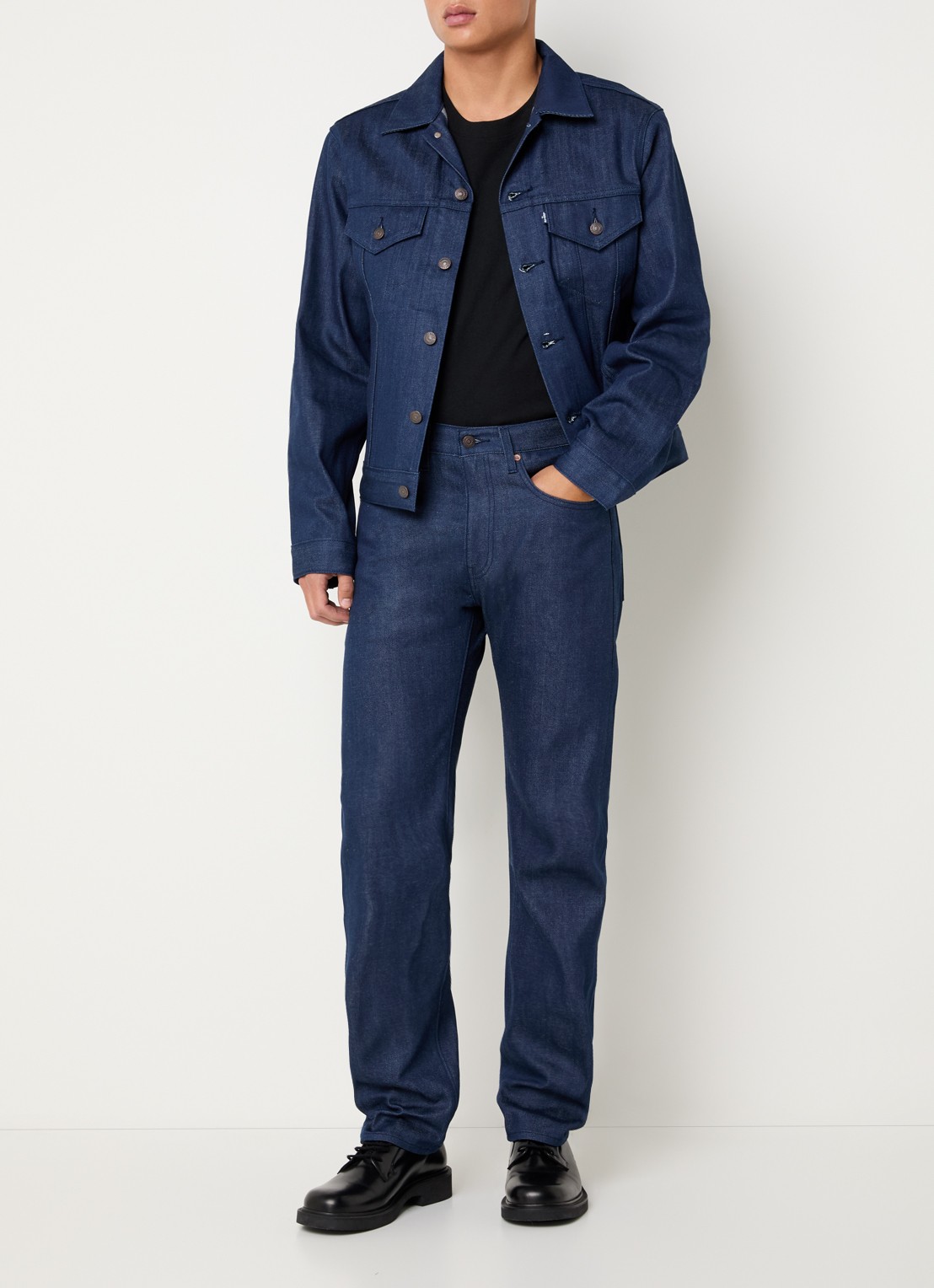 Levi's Straight leg jeans met donkere wassing - voorkant 3 indigo