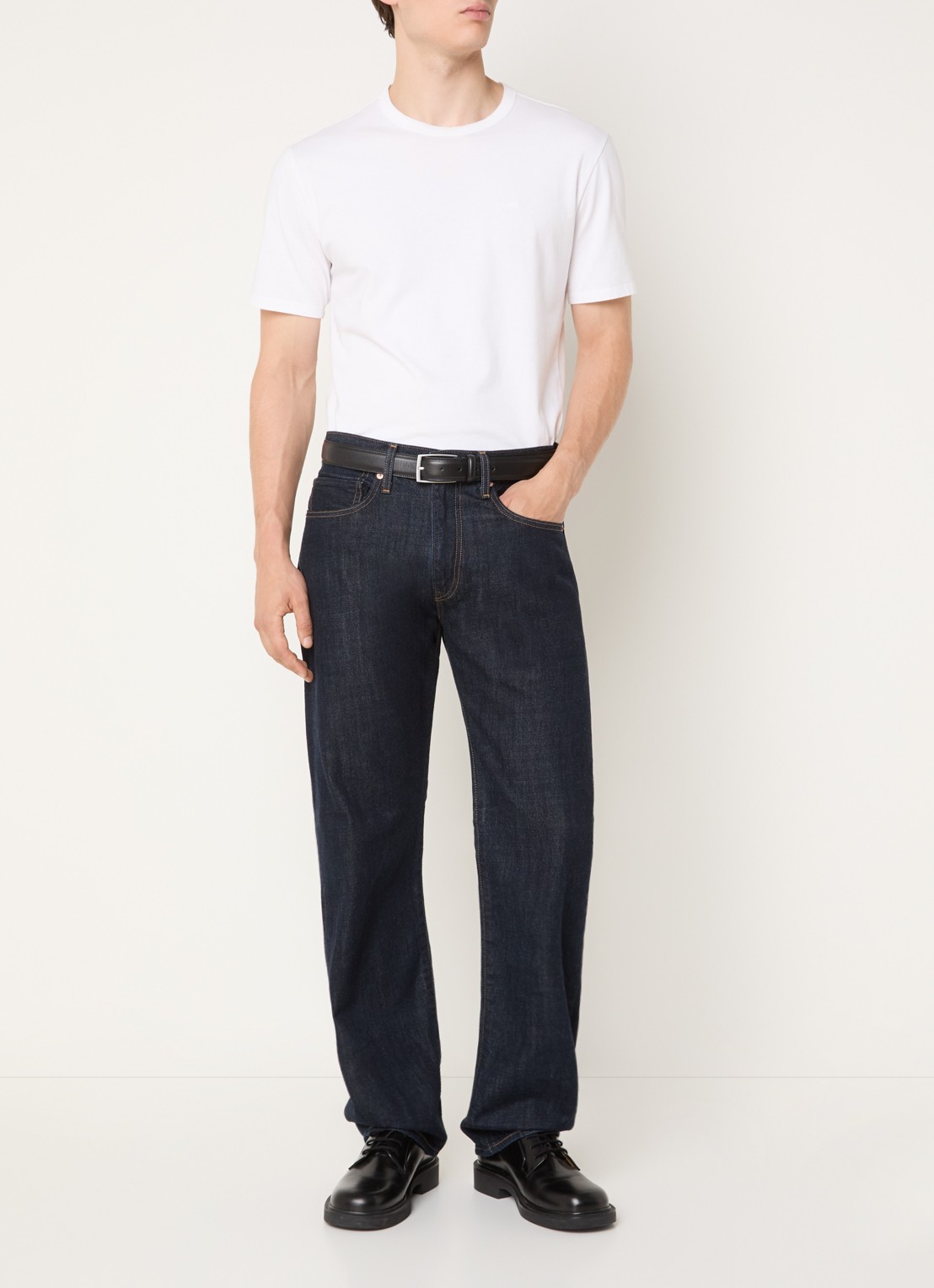 Levi's Straight leg jeans met donkere wassing - voorkant 4 indigo