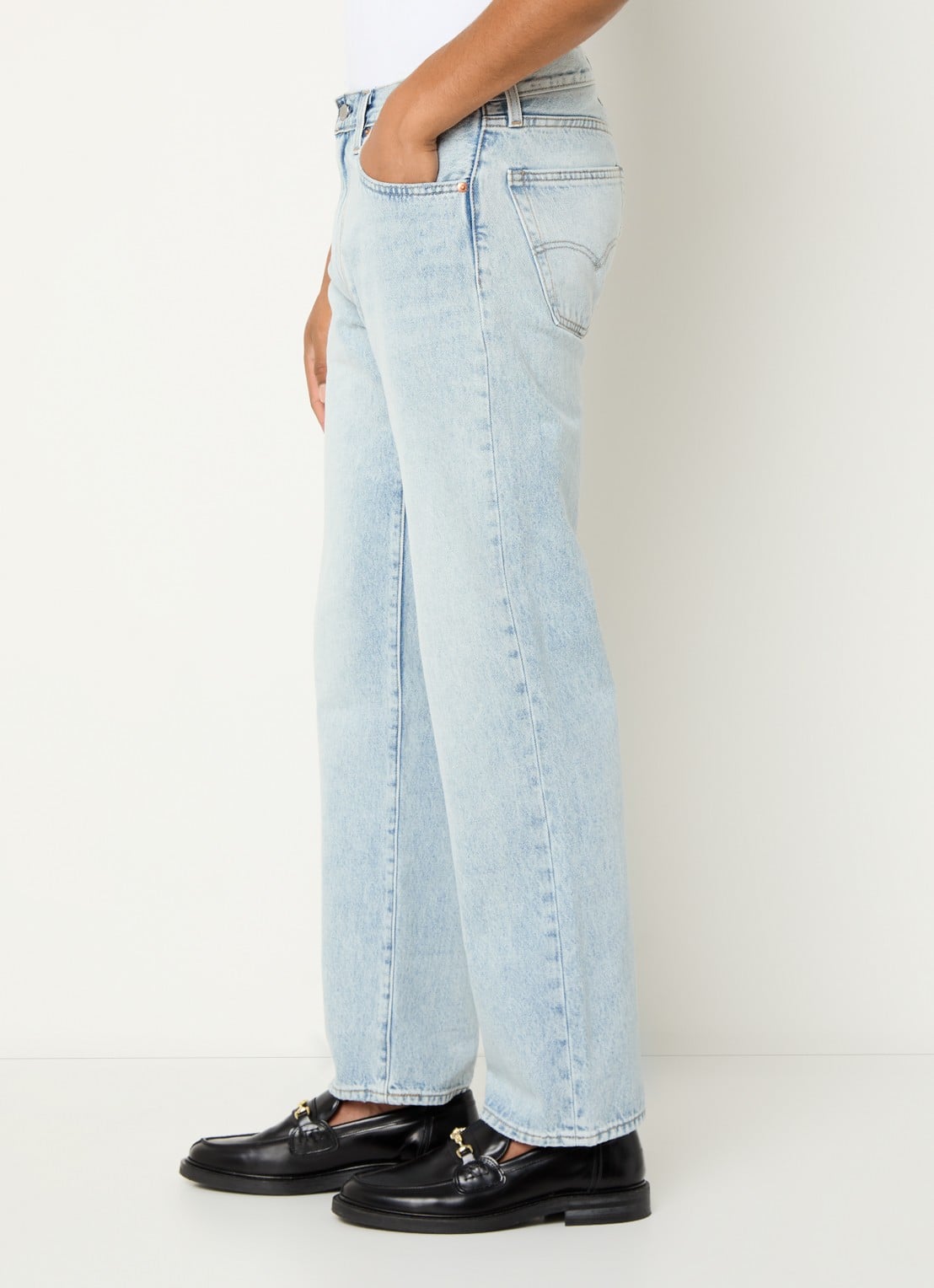 Levi's Straight leg jeans met lichte wassing - detail 2 indigo