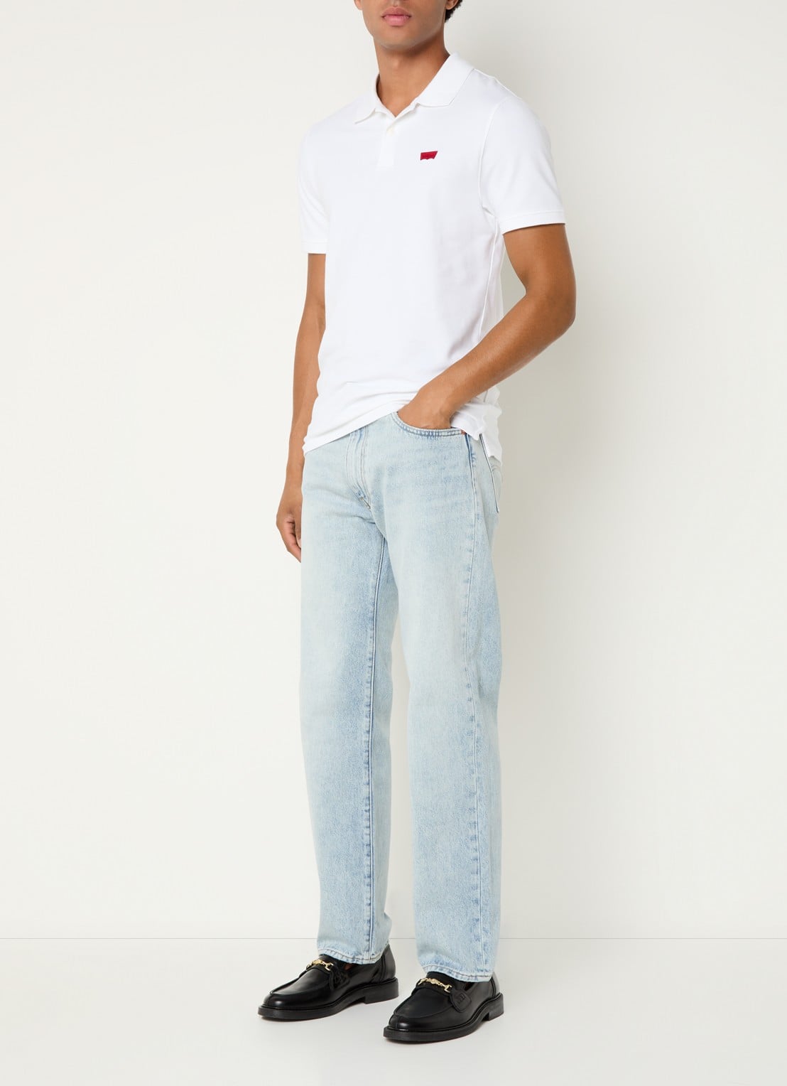 Levi's Straight leg jeans met lichte wassing - voorkant 5 indigo