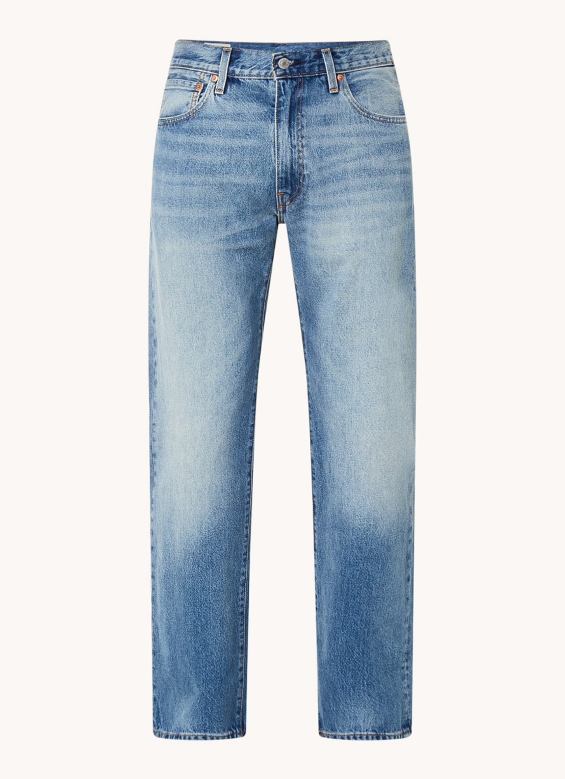 Levi's Straight leg jeans met medium wassing - voorkant indigo