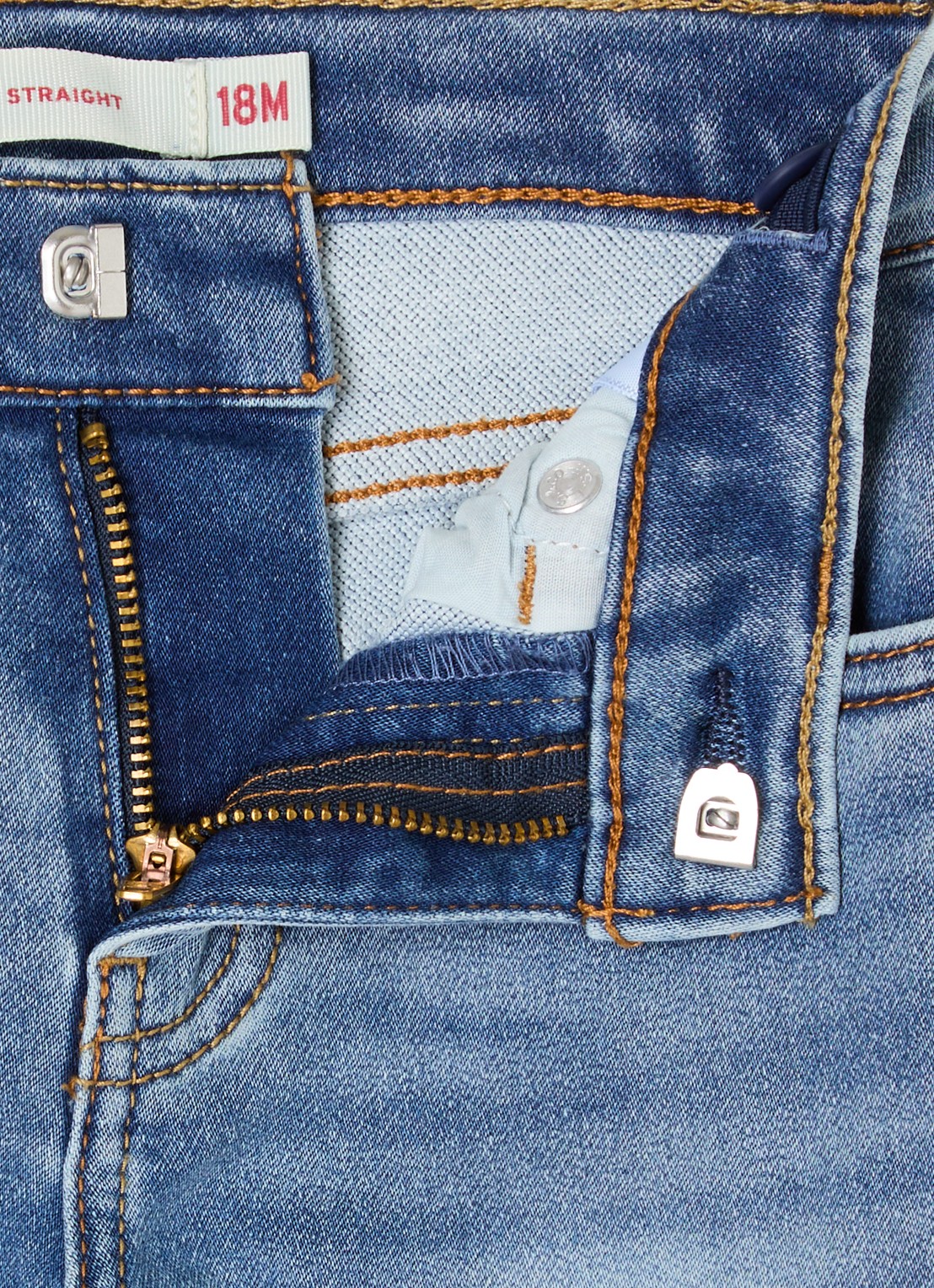 Levi's Straight leg jeans met steekzakken - detail jeans
