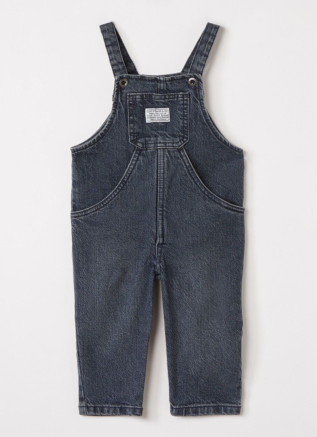 Levi's Straight leg tuinbroek van denim - voorkant indigo