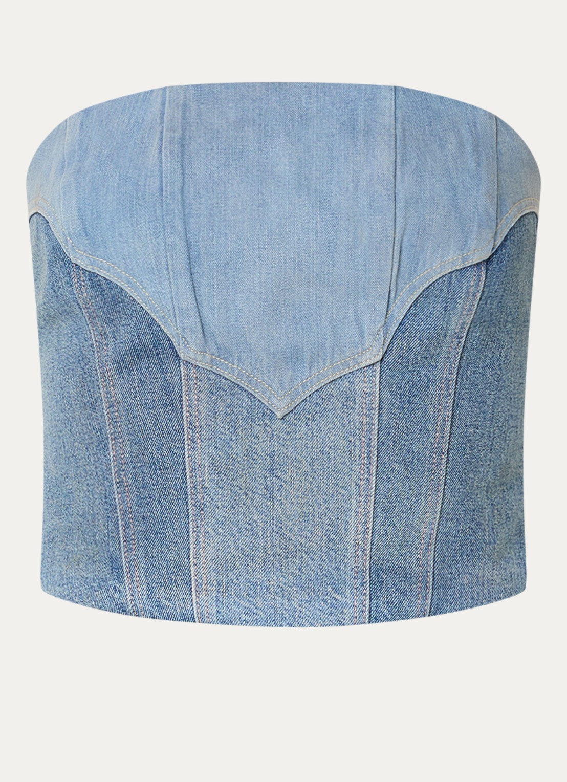 Levi's Strapless top van denim - voorkant indigo