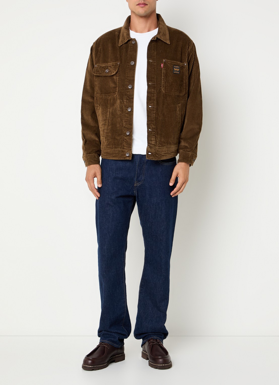 Levi's Sunrise overshirt met steekzakken - voorkant 3 bruin