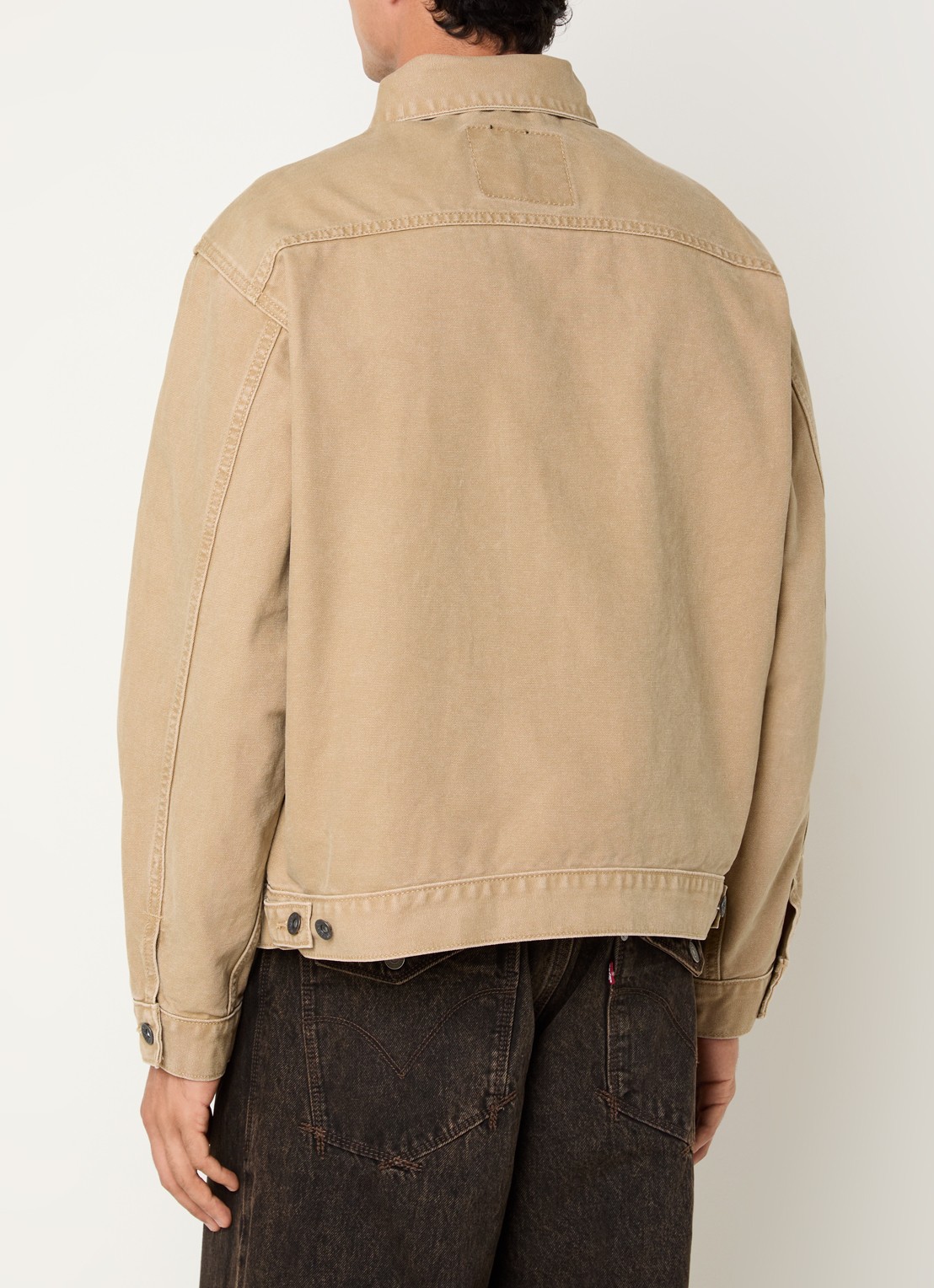 Levi's Sunrise spijkerjas met steekzakken - achterkant camel
