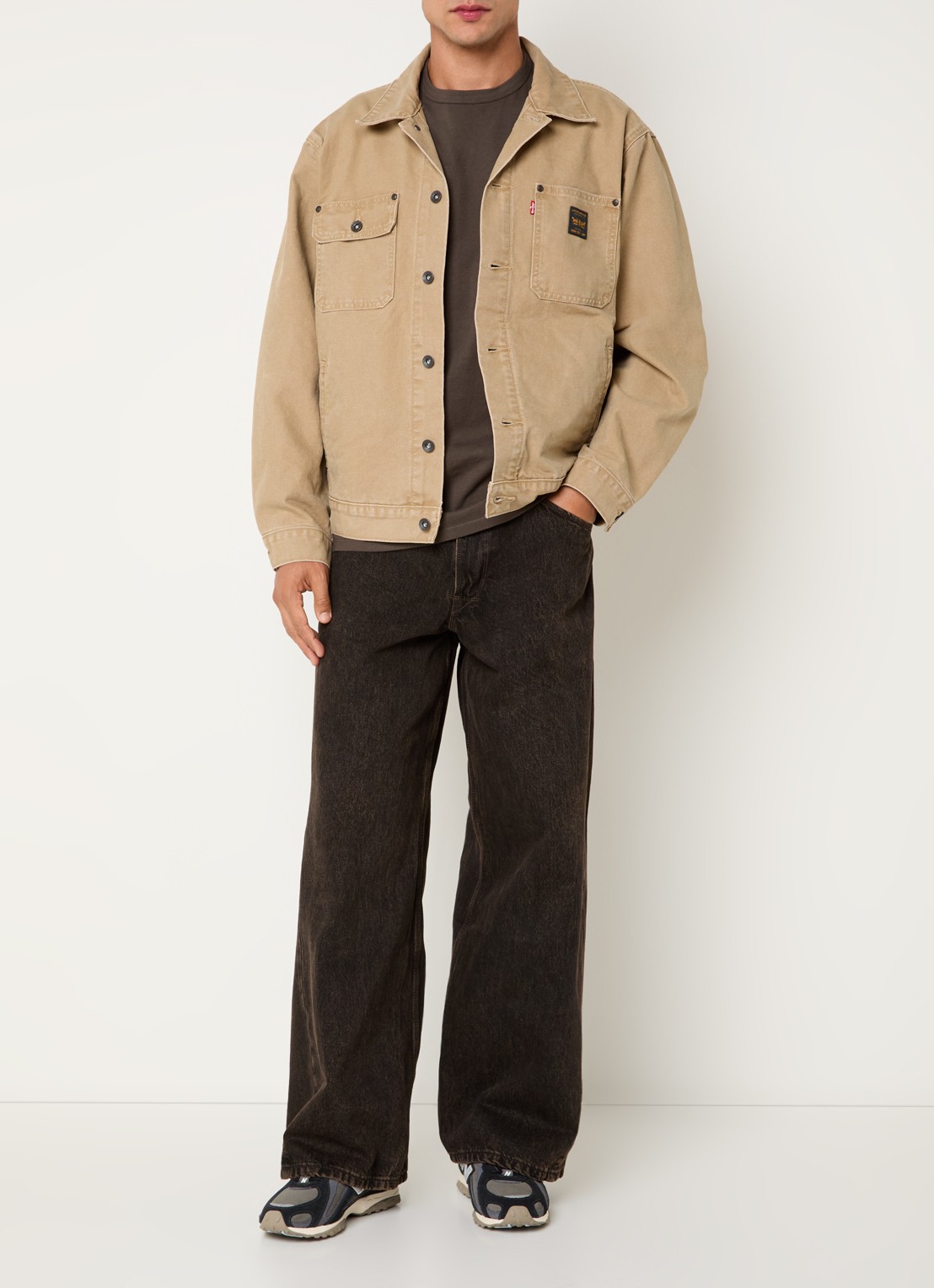 Levi's Sunrise spijkerjas met steekzakken - voorkant 3 camel