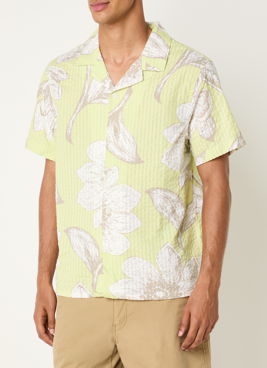 Levi's Sunset Camp regular fit overhemd met bloemenprint en structuur - detail 3 lime