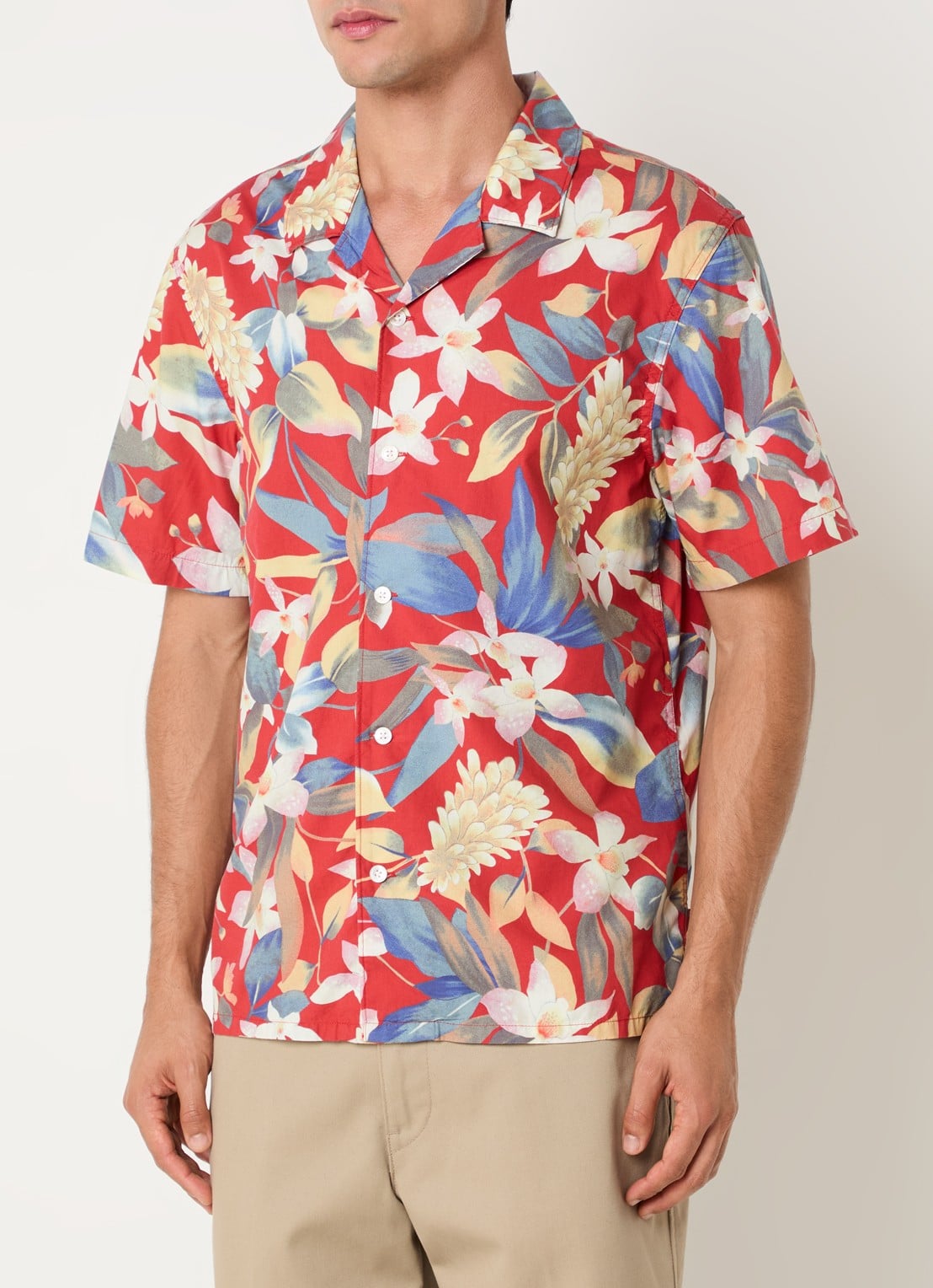 Levi's Sunset Camp regular fit overhemd met bloemenprint - detail 2 vuurrood