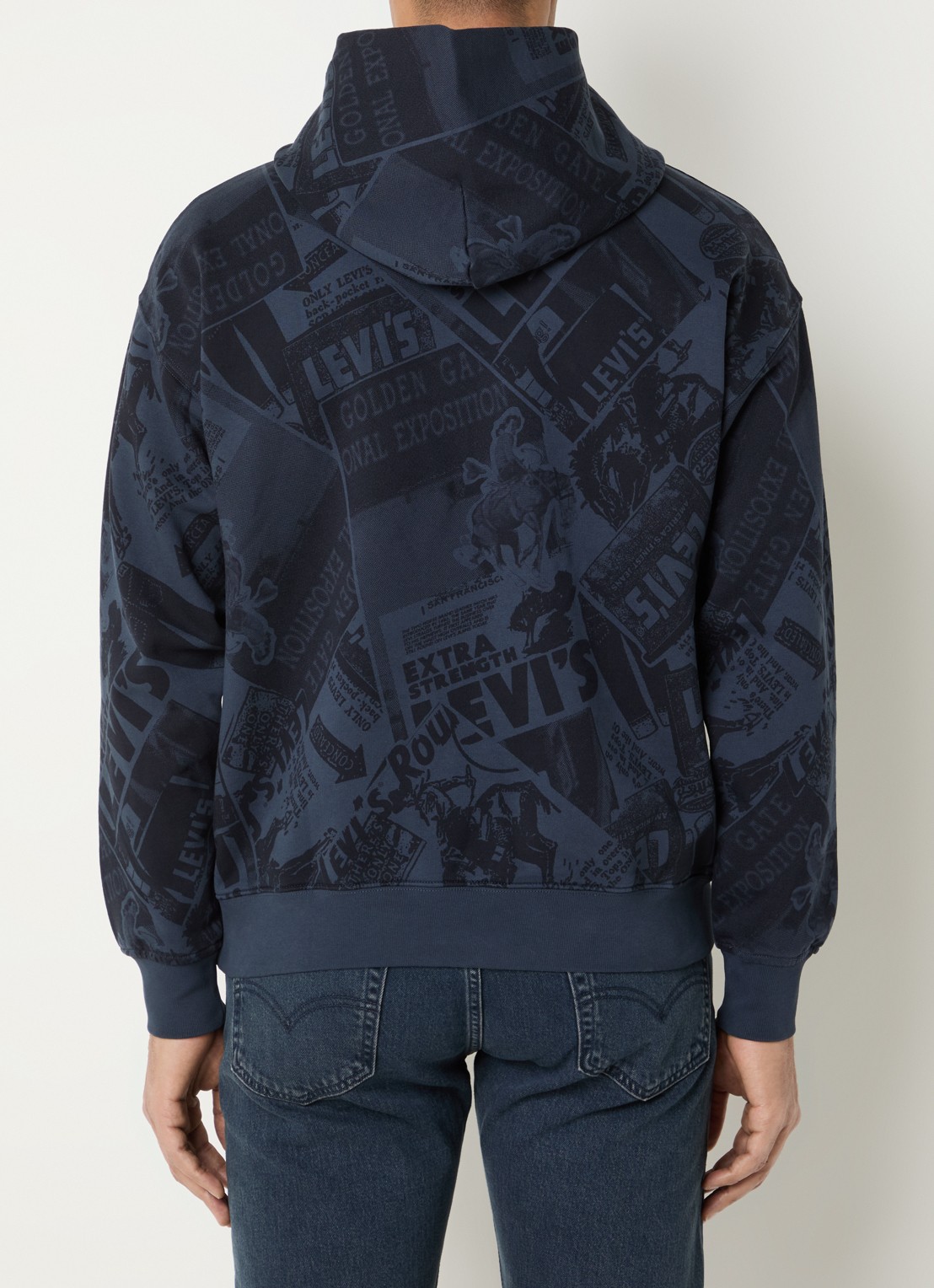 Levi's Sunset hoodie met print - achterkant 5 donkerblauw