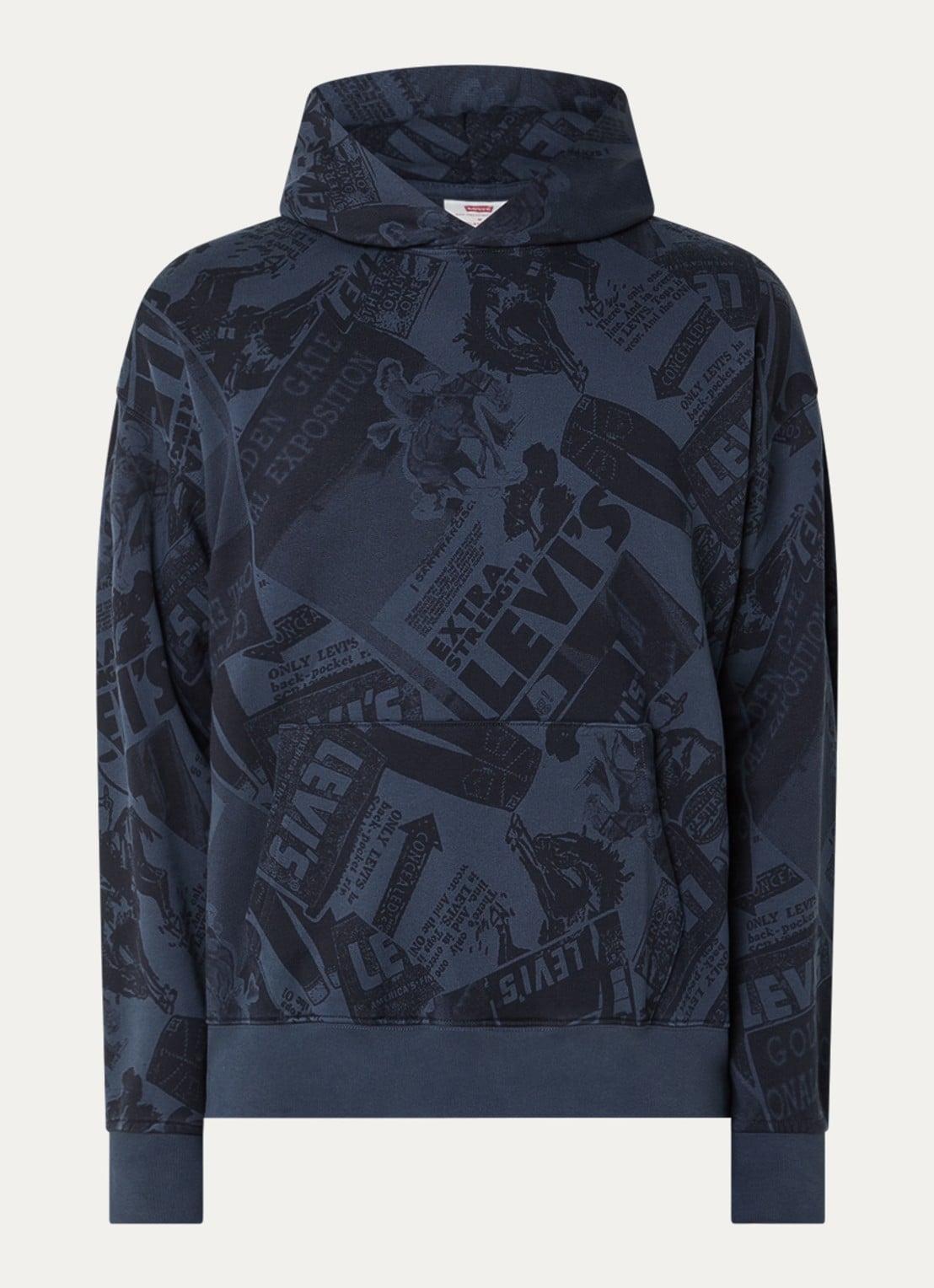 Levi's Sunset hoodie met print - voorkant 3 donkerblauw