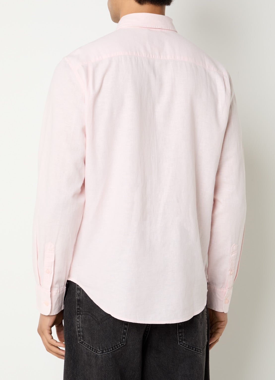 Levi's Sunset regular fit overhemd in linnenblend - achterkant lichtroze