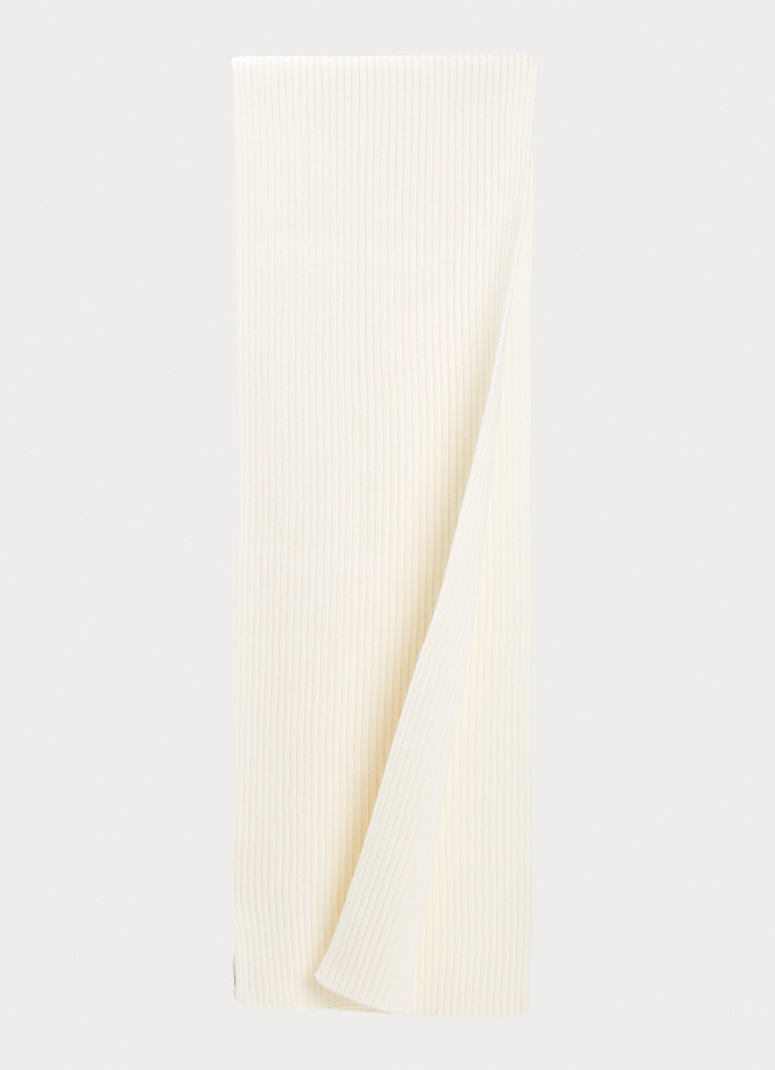 Levi's Sunset ribgebreide sjaal 180 x 30 cm - detail gebroken wit