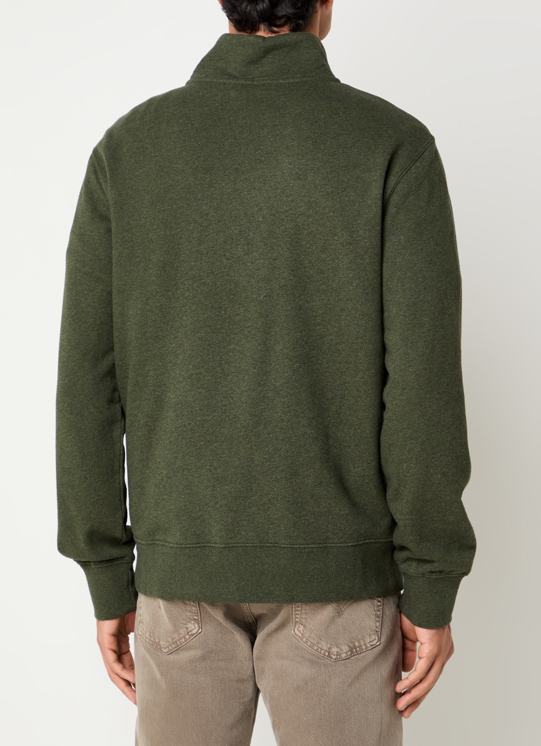 Levi's Sweater met halve rits - achterkant legergroen