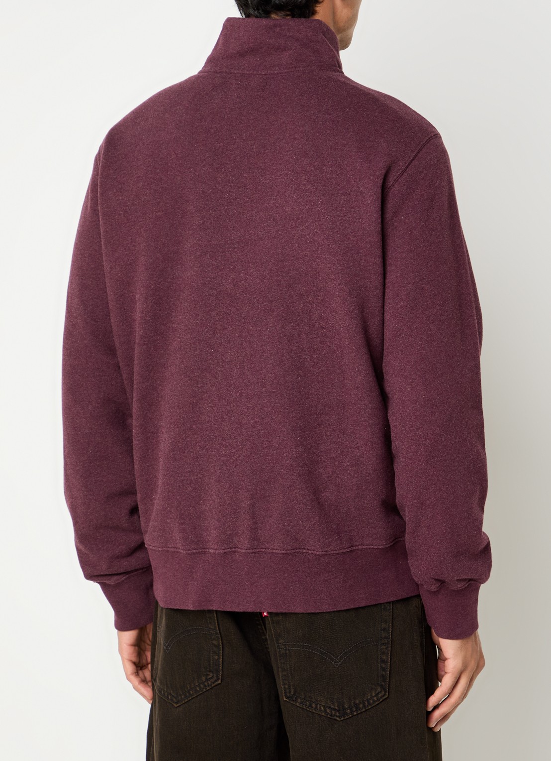 Levi's Sweater met halve rits - achterkant aubergine