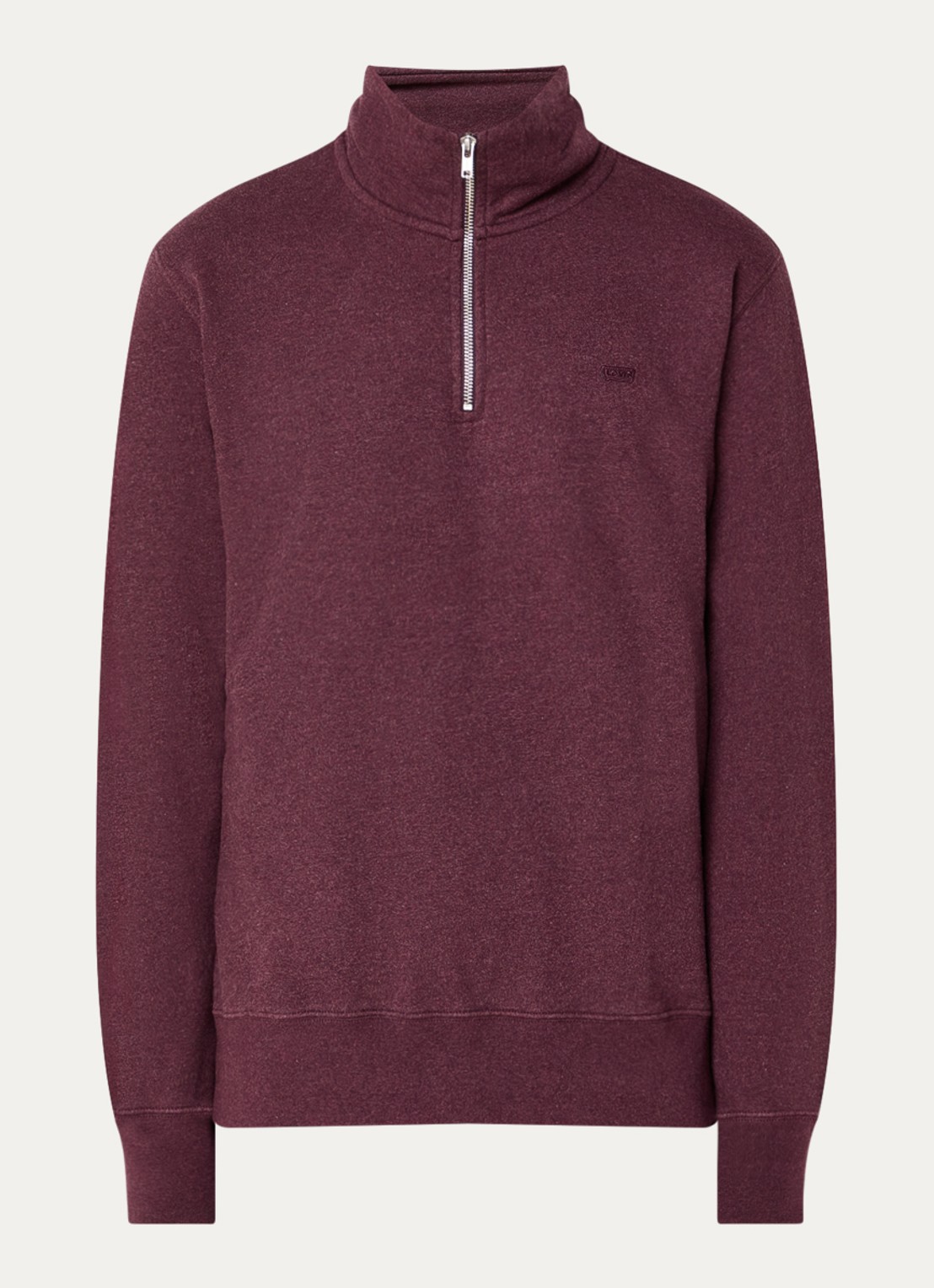 Levi's Sweater met halve rits - voorkant 3 aubergine