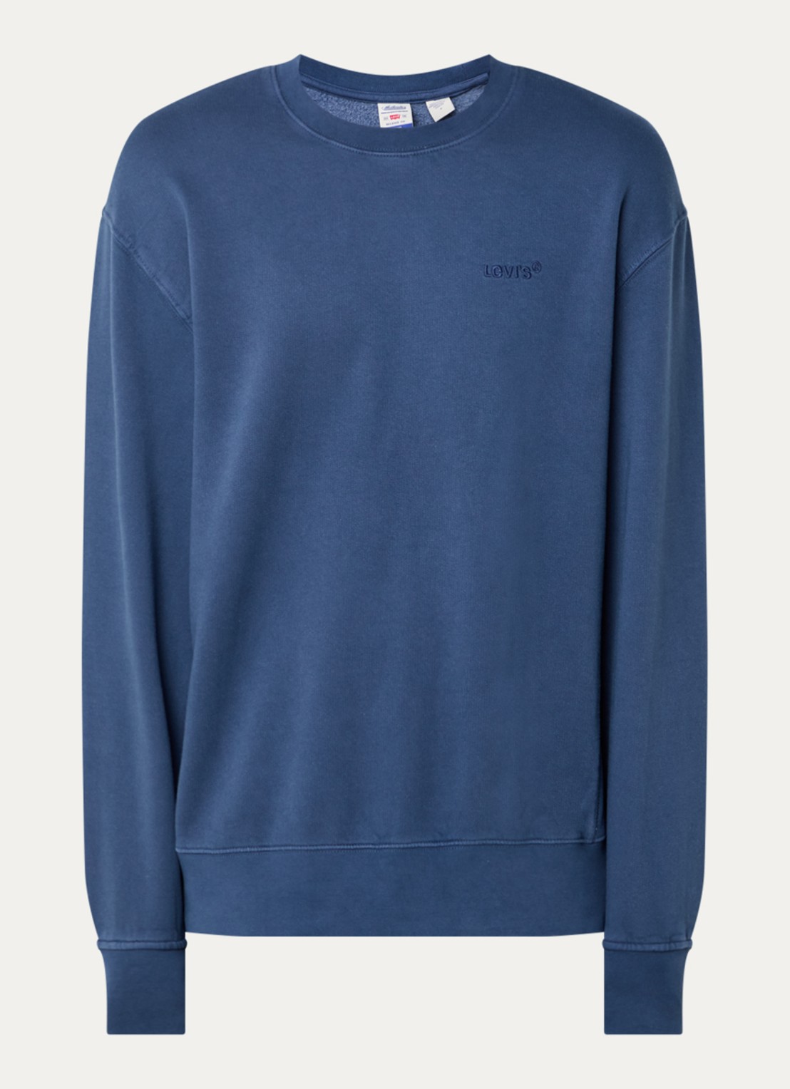 Levi's Sweater met logoborduring - voorkant 2 indigo