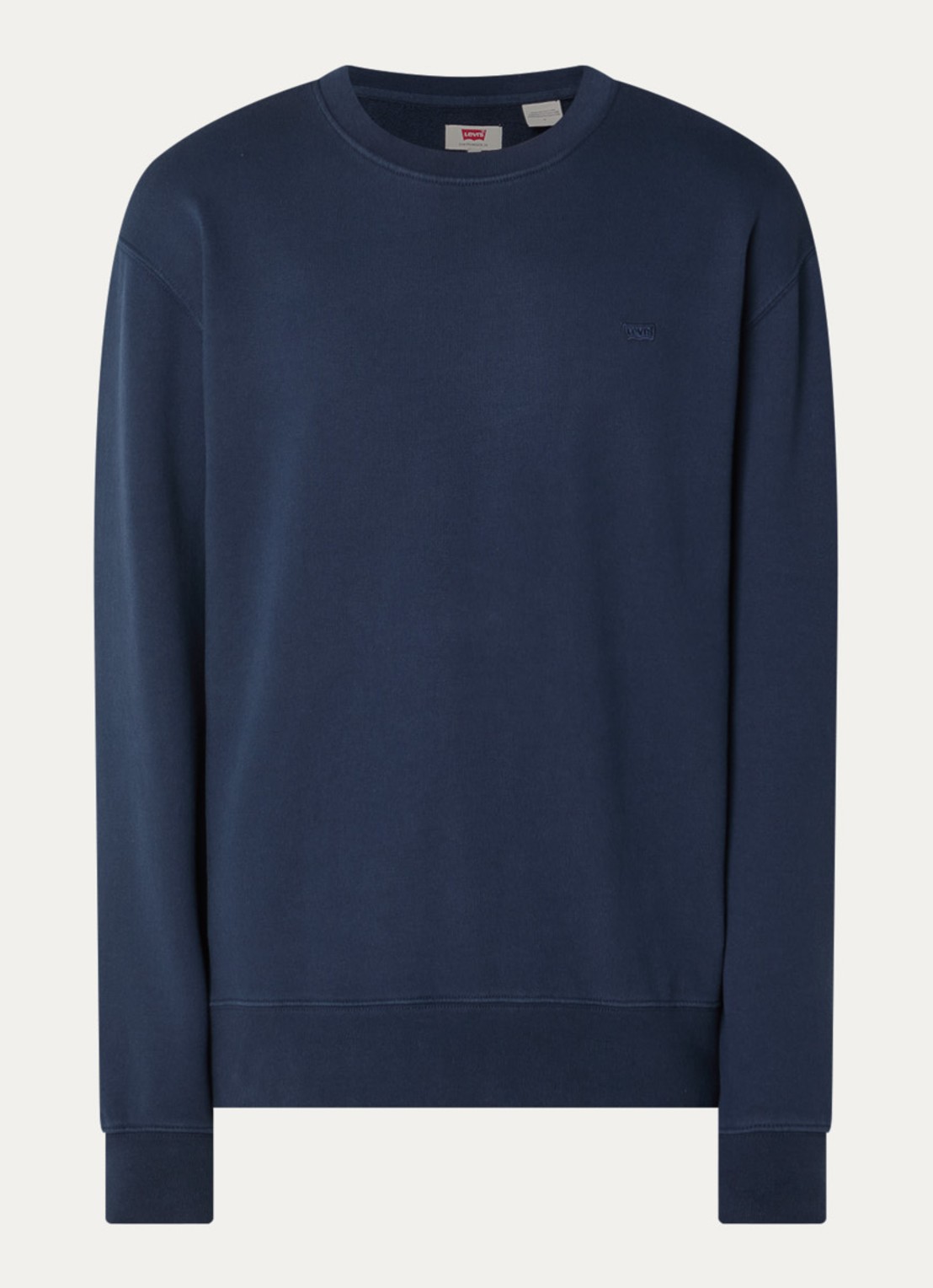 Levi's Sweater met logoborduring - voorkant donkerblauw