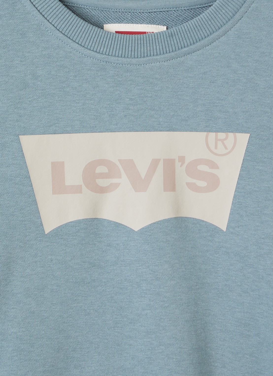 Levi's Sweater met logoprint - detail lichtblauw