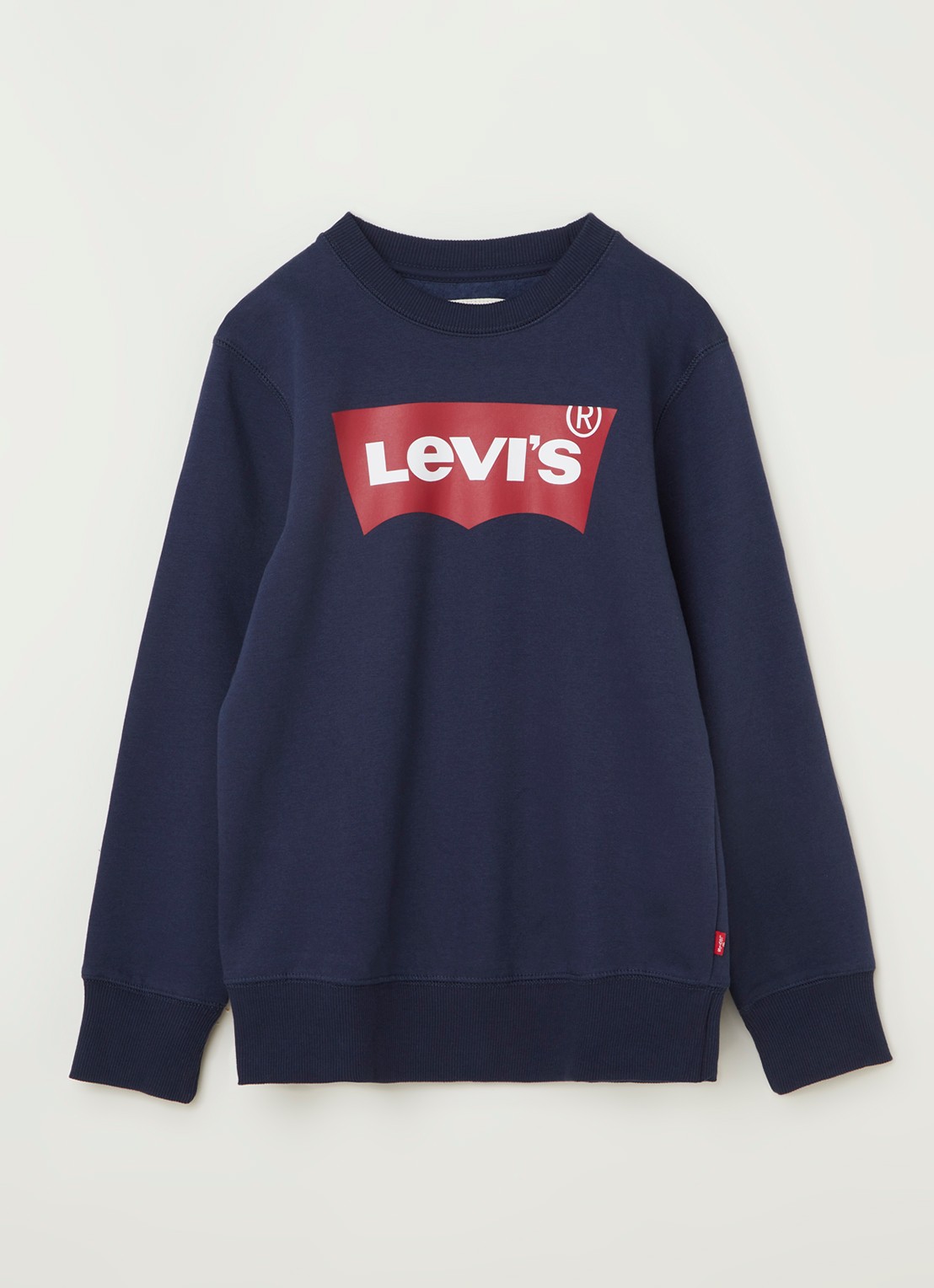 Levi's Sweater met logoprint - voorkant blauw