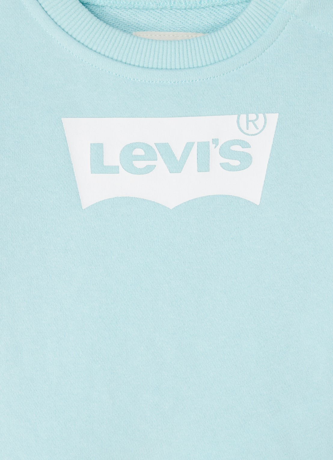 Levi's Sweater met logoprint - detail turquoise