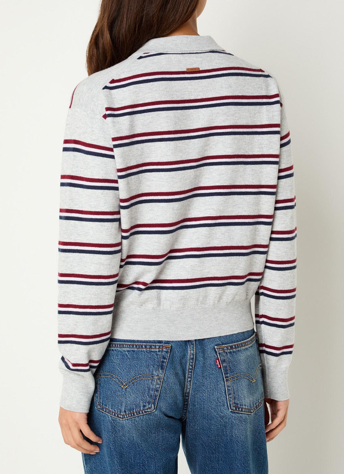 Levi's Sweater met polokraag - achterkant 4 lichtgrijs
