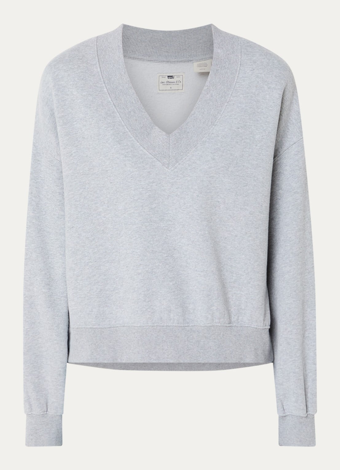 Levi's Sweater met V-hals - voorkant 2 grijsmele