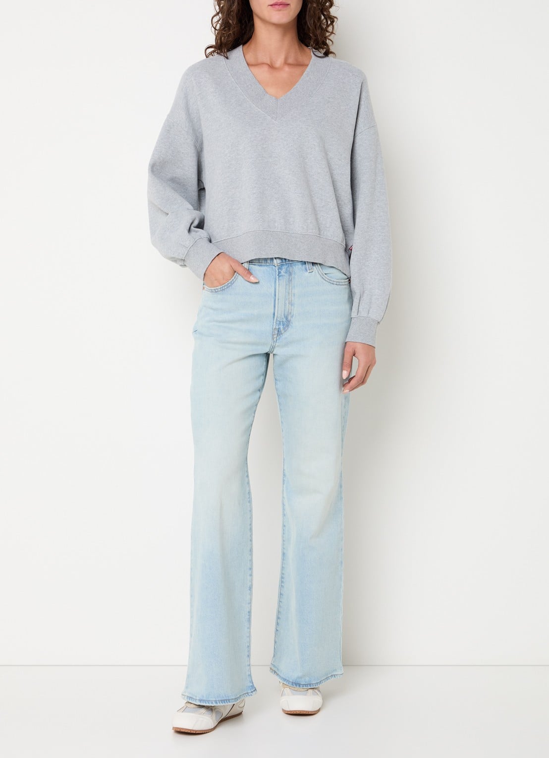 Levi's Sweater met V-hals - voorkant 3 grijsmele