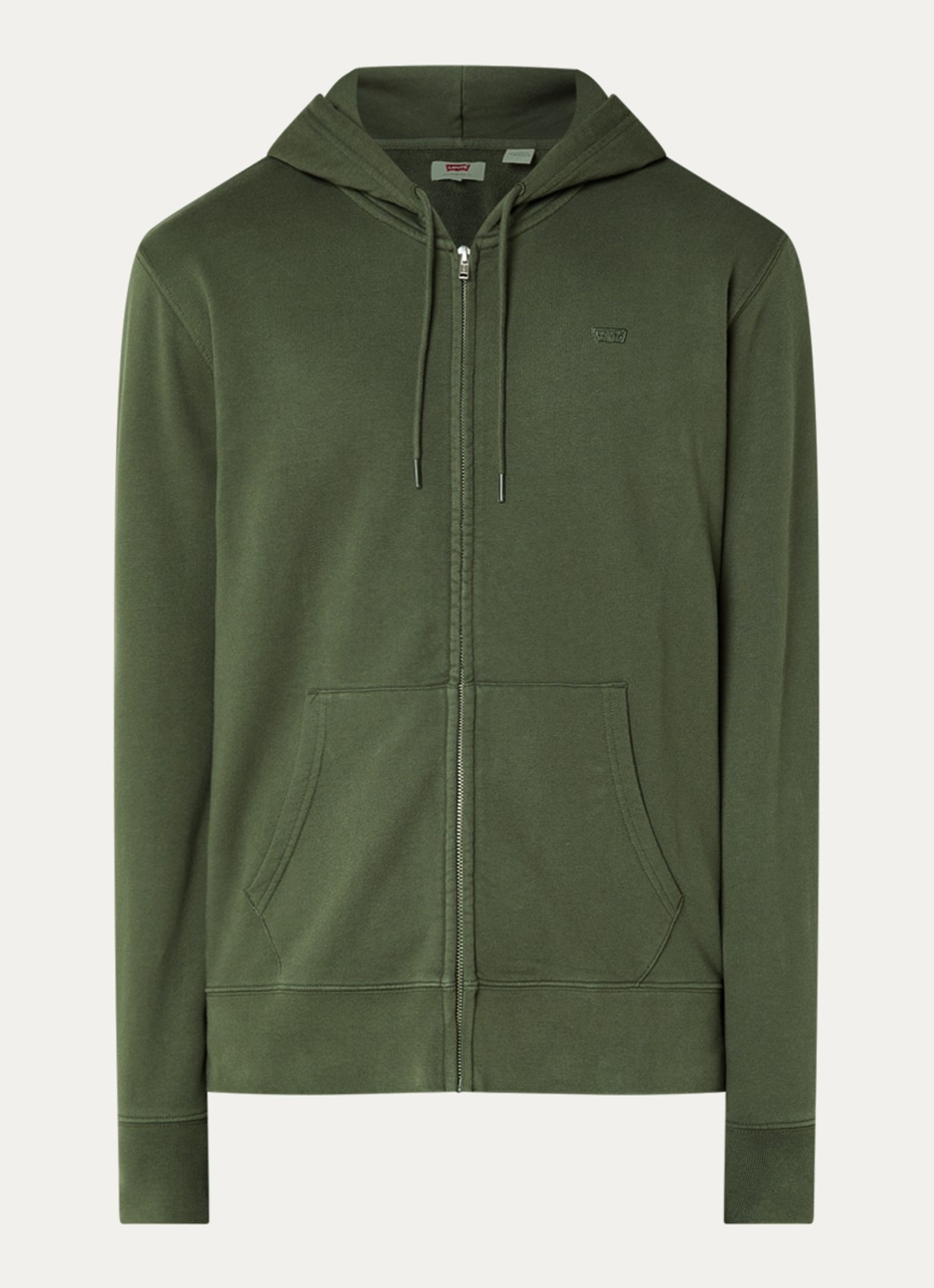 Levi's Sweatvest met steekzakken - voorkant 3 legergroen