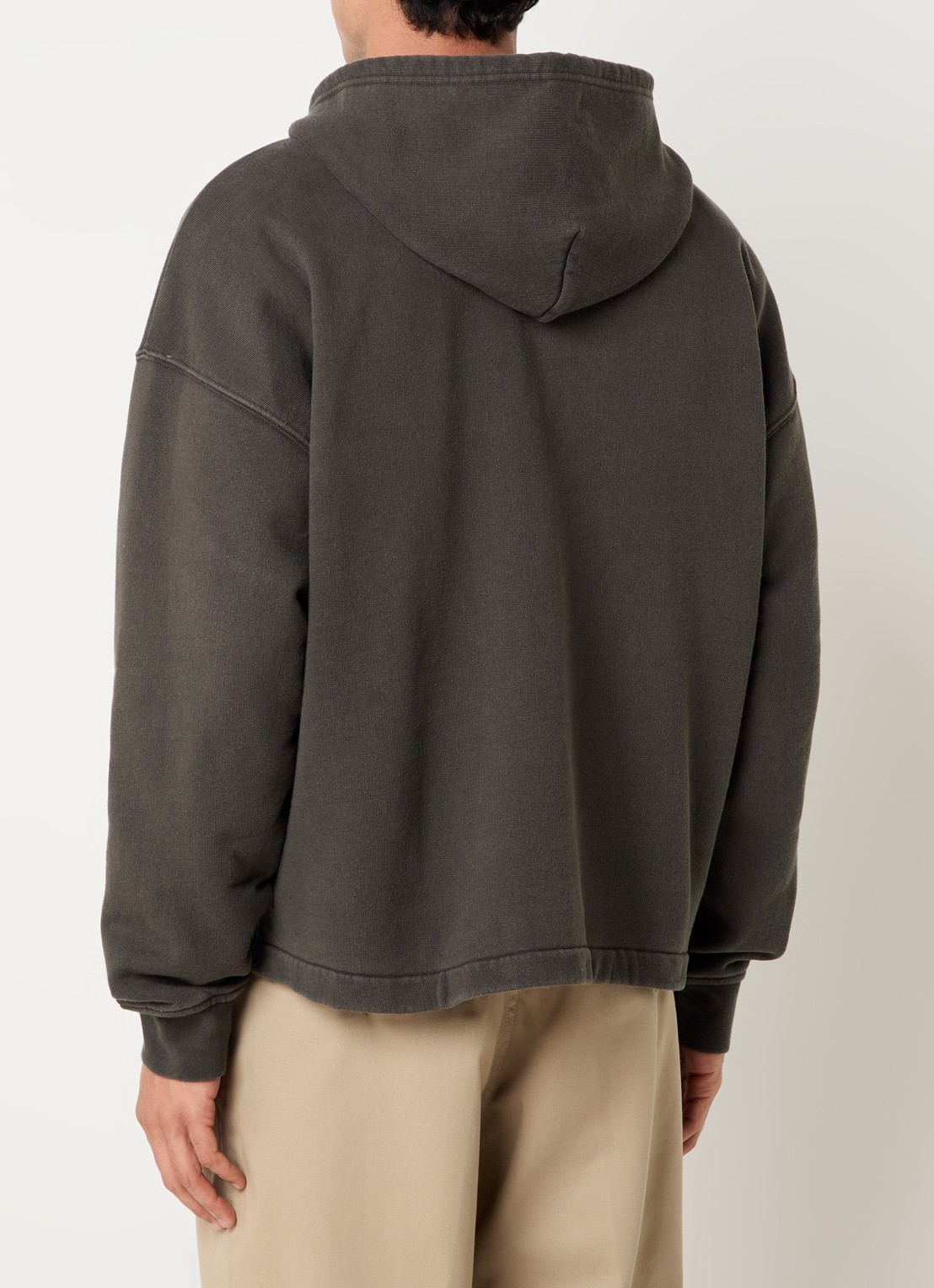 Levi's Sweatvest met verwassen afwerking - achterkant legergroen